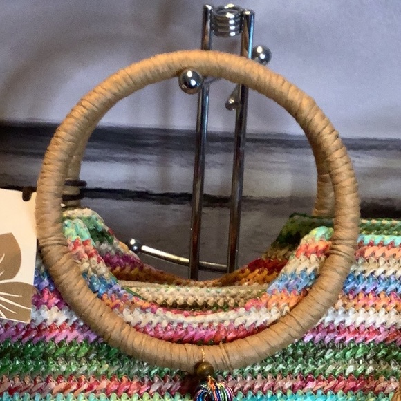 Cappelli Straworld Multicolor Straw Bag W/Braided Strap - Picture 6 of 10